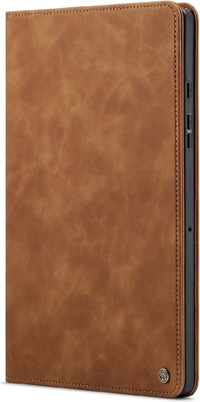 CaseMe Tablethoes geschikt voor Samsung Galaxy Tab A7 | Tabletcase met pasjeshouder kaartenhouder | Tablet Hoes Hoesje gemaakt van Premium Suede imitatieleer | Bookcase met regelbare standen - Lichtbruin