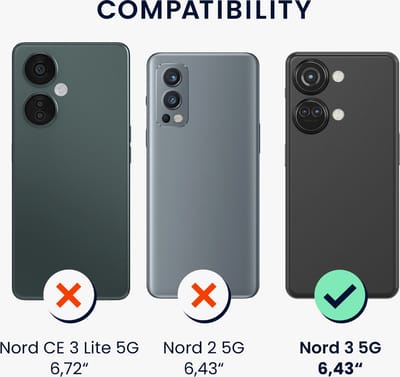 kwmobile telefoonhoesje geschikt voor OnePlus Nord 3 5G - Hoesje met telefoonkoord - Back cover in transparant / zwart