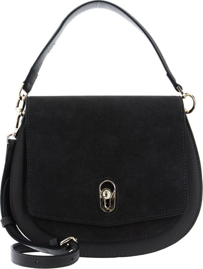 SEIDENFELT MANUFAKTUR Schoudertas SFM214 Midi Saddle Bag Antracite / Gold Grijs
