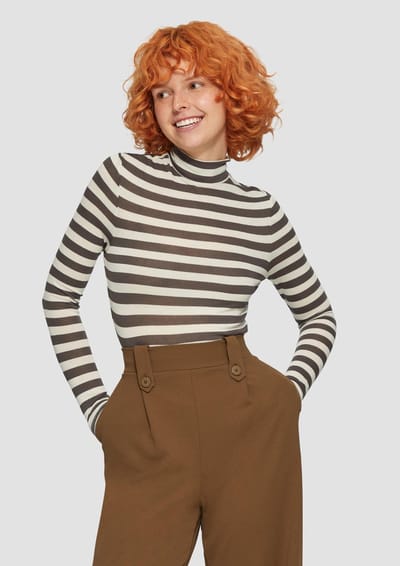 Q/S designed by - T-shirt - Maat XS - Vrouwen - 05G0 WHITE - polyester