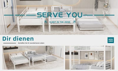 FloraGrace Stapelbed 90x190 cm - Omvormbaar Tot 2 Aparte Bedden - Met Veiligheidshekken En Ladder - Eenpersoons Metaal - Wit - Zonder Matras