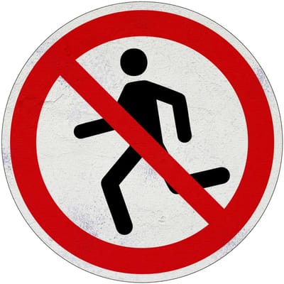 Niet rennen verbodsbord - P048 | Sign Again materiaal | 40 cm