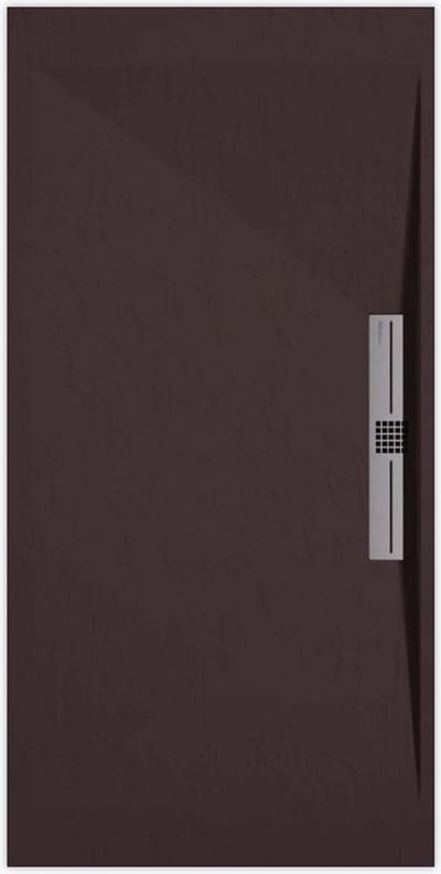 Sanifun douchebak Stone Side Chocolate Slate 900 x 700 S