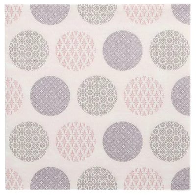 5x 50 Servetten ROYAL Collection 1/4 vouw 40 cm x 40 cm roze Rococo