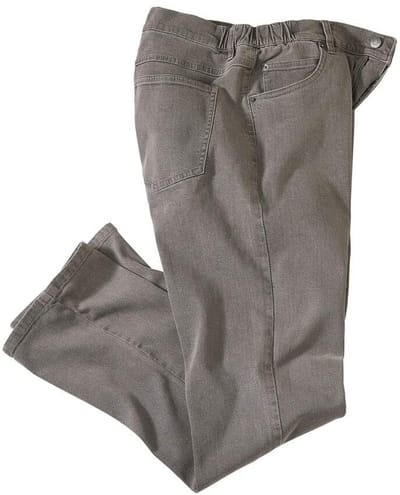 ATLAS FOR MEN - Grijze regular stretchspijkerbroek - Heren - Verkrijgbaar in grote maten - W40