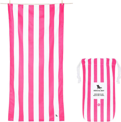 Dock & Bay Cabana - Strandlaken - Extra Large - ( 200x90cm ) - Phi Phi Pink