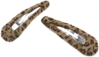 Set van 2 Grote Fluweel Haarspeldjes Luipaardprint - Stijlvolle Accessoires voor Dames en Meiden