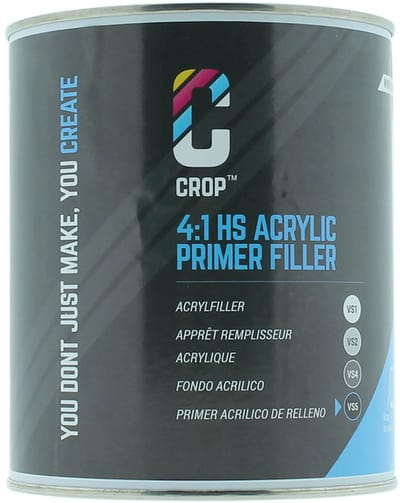CROP 2K HS Acryl Primer Filler ZWART VS5 - Blik 1 liter