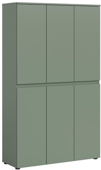 Scarpa kledingkast 6 deuren stoffig groen.