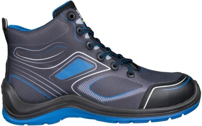 Safety Jogger Flow S1P Middelhoog Slipvast SRC – ESD, Zwart/Blauw – Maat 36