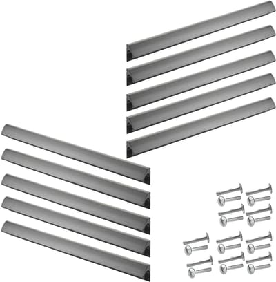 SOTECH 10 stuks Meubelgrepen Blackline ELEGANCE Aluminium BA 320 mm zwart mat geanodiseerd L: 340 mm Draagbeugel dekt oude boorgaten af