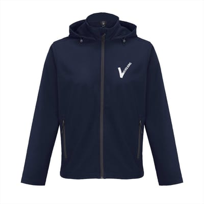Security softshell jas met capuchon - Waterafstotend - 2-laags - Navy - Maat 5XL