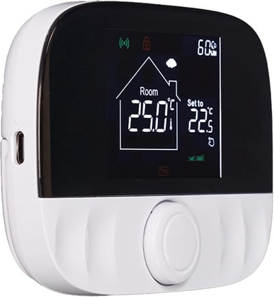 Slimme Thermosta Set - Draadloze Kamerthermostaat - Energie Besparen - RF433 Communicatie - 230 V 5 A - Wit