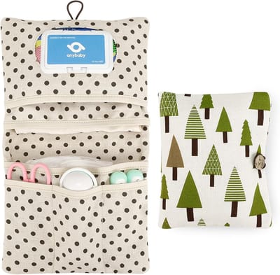 Luierhouder - Wasbare Organizer - Baby Uitjes - Eénhandige Gesp - 37 x 22 cm - Groen