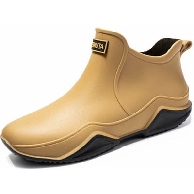 Regenschoenen Enkel Dames Waterdichte Schoenen Regenlaarzen Heren Antislip Slijtvast Pluche Mode Keuken Zomer 38 kameel