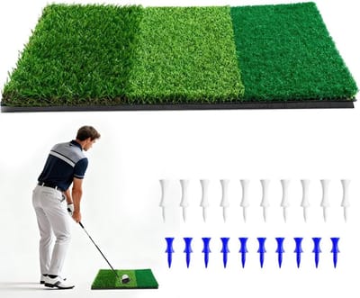 3-in-1 Golf Oefenmat 60 x 30 cm, Geschikt voor Indoor en Outdoor Training, Ideaal voor Driving, Chipping en Putting Oefeningen