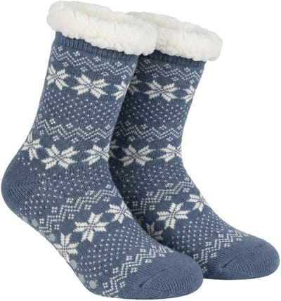 Dailygoods- Huttensokken warme wintersokken - damespantoffels - ABS-zool - fleecevoering - eenheidsmaat 36-42 - stijl en comfort - Pantoffels