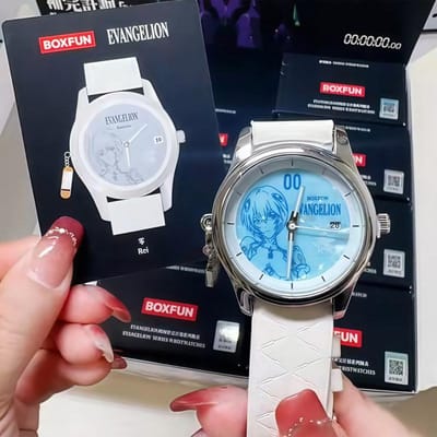Nieuwe Box Fun Blind Box Horloge Eva Evangelion Thema Aangepaste Anime Figuur Mystery Box Verjaardagscadeau Verzamelspeelgoed Voor Anime Fans white