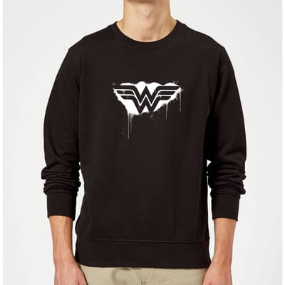 Justice League Graffiti Wonder Woman Sweatshirt - Black - S