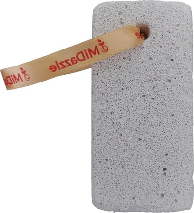 Puimsteen - Voetverzorging steen - Eelt verwijderen - Natuurlijk materiaal - 8 x 5 x 2 cm - Wit