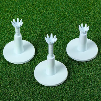 Golf Tees Set - Golf Accessoires - Golf Oefenen - Duurzaam Rubber Materiaal - 17 Stuks - Wit