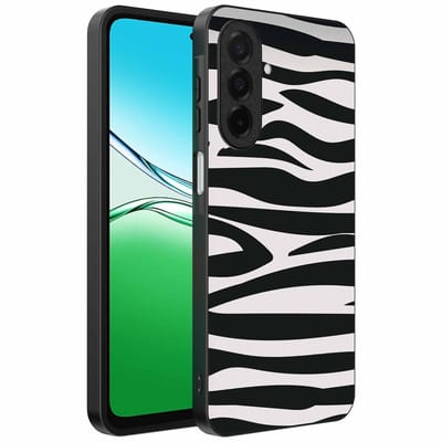Geschikt voor Oppo A5 Telefoonhoesje met zebra opdruk - TPU backcover case zebra design - Zwart Wit - Smartphonica geschikt voor Oppo A5