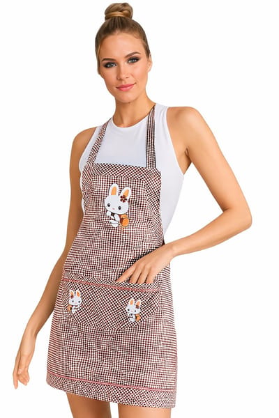 Keukenschort met Zak – Polyester Kookschort voor Dames & Heren – Slijtvast Schort voor Koken, BBQ, Bakken & Tuinieren – Khaki