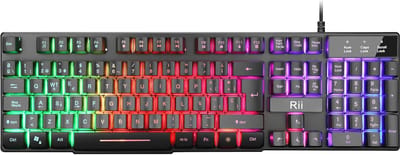 Gaming-toetsenbord met RGB-achtergrondverlichting en USB-kabel - 104 toetsen
