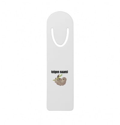 Hacebo® - luiaard met eigen naam metalen boekenlegger - Luiaard - luiaard liefhebbers - iemand die houdt van luiaards - verjaardag - cadeau - kado Bladwijzer boekenleggers - 12.7 cm x 3.2cm