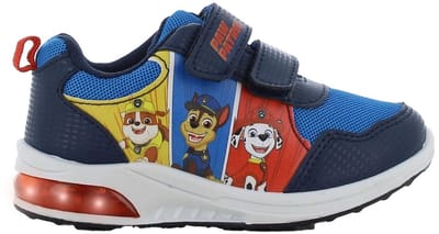Paw Patrol - Schoenen voor jongens met lichtjes - Chase, Marshall en Rubble Sneakers voor kinderen met klittenband - Lichtgevende kindersneaker - Maat 25 - Blauw