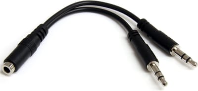 StarTech.com 3,5mm 4-pins naar 2x 3-pins 3,5mm Headset Verloopkabel F/M