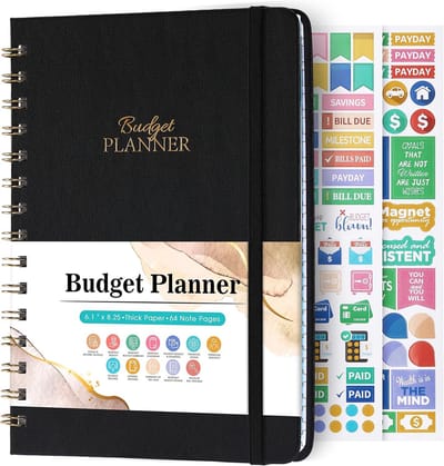 Budget Planner 12 maanden ongedateerd - Financiële planner voor inkomsten en uitgaven