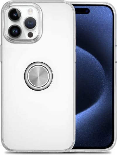 Armordrop Hoesje Met Ring Geschikt Voor iPhone 15 Pro Max -Transparant Hoesje Met Ring