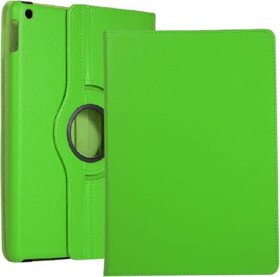 Draaibaar Tablethoes met Standaard geschikt voor Apple iPad 7/8/9 10.2 (2019/2020/2021) | Air 3 10.5 | Pro 2 10.5 | Tabletcase Bookcase met regelbare standen | Tablet Hoes Hoesje met 360 graden Rotatie - Groen