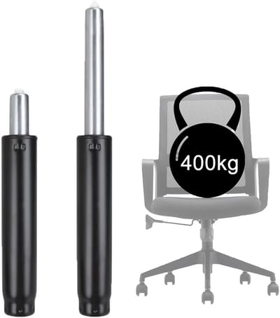 MTTProducts - Gasveren - Gasdrukveer voor bureaustoel - 450 kg draagkracht - Zwart - Verstelbare gasveer - Geschikt voor kantoorstoelen - 270-390 mm