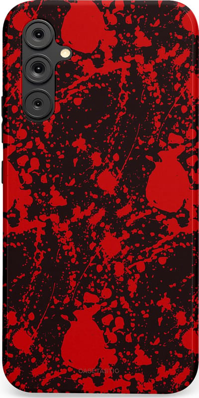 Casetastic Hoesje Geschikt voor Samsung A34 (5G) - Stijlvolle Beschermende Duo-layer Case - In de schaduw van bloed