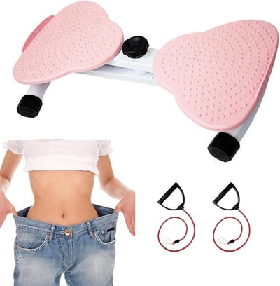 Taille Twister - Roterend Bord - Houding Verbeteren - Met Weerstandsbanden - 53 cm - Roze