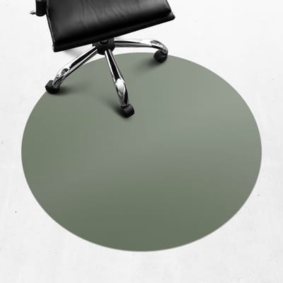 Wallfluent - Vloerbeschermer Saliegroen - 100 cm - Olijf Mótif Bureaustoelmat - Rond - Vloerbeschermer Harde Vloer-Computer Stoel Mat-Kantoordecoraties - Pastel- en aardse kleuren