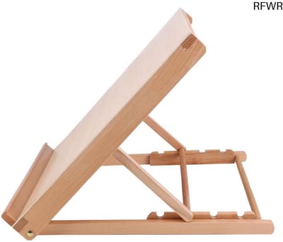RFWR® Verstelbare Houten Tekentafel voor Kunststudenten - Multifunctioneel Bureau met Ruim Tekenoppervlak