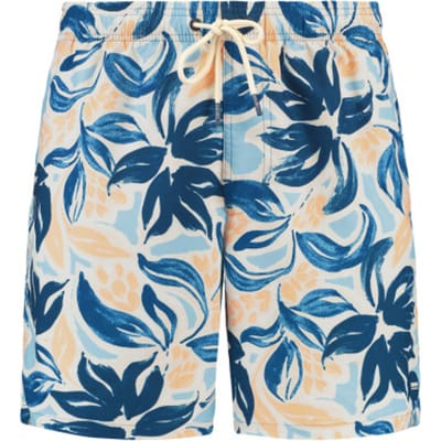 Shiwi Heren zwemshort mike 7" gebloemde print blauw/oranje