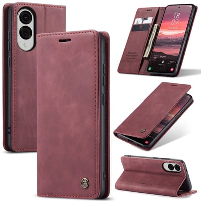 CaseMe Hoesje - Geschikt voor Samsung Galaxy S25 Edge Hoesje - CaseMe 013 Book Case - Bordeaux