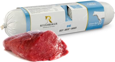 Ritzenberger Puppy Rund met Zoete Aardappel gestoomde worst. Doos 24 x 400. Totaal 9.6 kilo