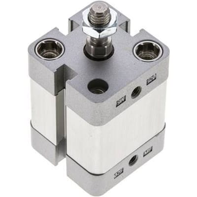 ISO 21287 Compacte Dubbelwerkende Cilinder 25-15mm - Magnetisch - Mannelijke Stang