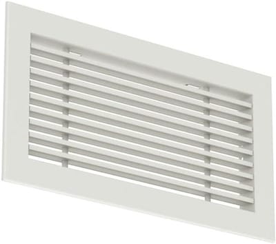 Staafrooster - Ventilatierooster - Luchtstroom Regelen - Met Klemveren - 400x200 mm - RAL 9010