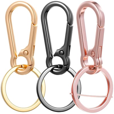 Dailygoods - Set van 3 Metalen Karabijnhaken in Trendy Kleuren