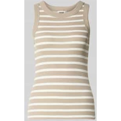 Tanktop met ribstructuur model 'OLINA'