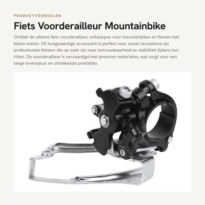 Dailygoods- Voorderailleur Professionele Productie - Mountainbike Accessoire - 3/7/8/9 Speed - Roestwerend Metaal - Duurzaam Ontwerp - Hoge Sterkte - Fietsderailleur