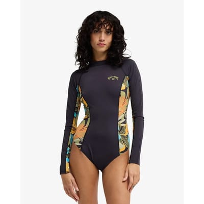 Dames zwempak met 1 stuk met lange mouwen Billabong Tropic