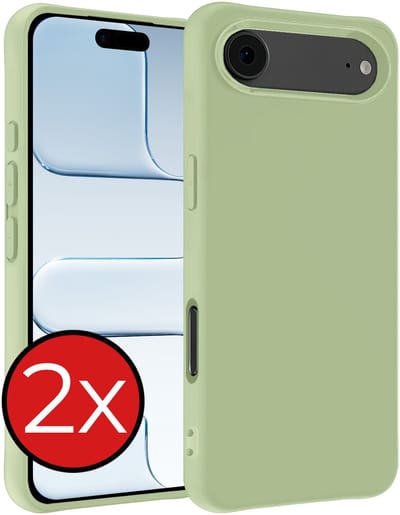 Hoesje - 2 Stuks - Geschikt voor Apple iPhone Air - Sterk & Shockproof - Telefoonhoes - Back Cover - Case Siliconen - Telefoon Hoes - Groen