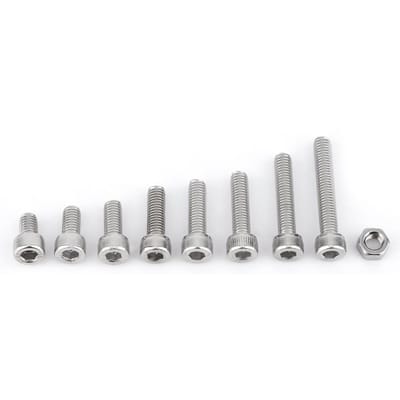 RVS SS304 Zeskantige Inbusbouten en Moeren Assortiment M5 (Bolkop)
